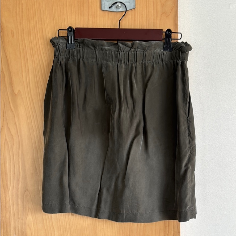 1. State Green Smocked Mini Skirt for Work